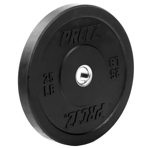 Prctz 25 Lb Rubber Bumper Weight Plate Set Fits 2 In Diameter Barbell