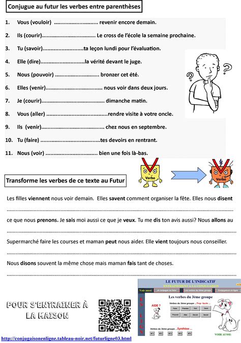 Exercice De Conjugaison Cm1 Pdf Etude De La Langue Page 2 Le