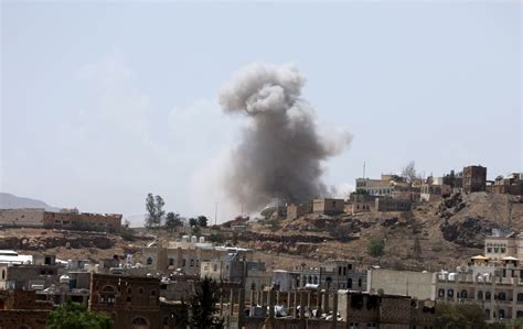 Saudi Led Air Strikes Hit Yemen In Response To Houthi Missile Attack