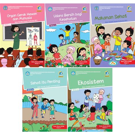 Jual Paket Buku Siswa Tematik SD MI Kelas 5 Semester 1 Tema 1 S D 5