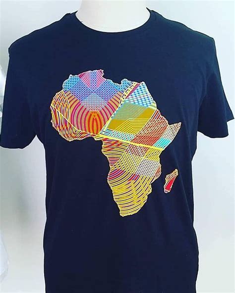 Africa Map T Shirt African Wax Tshirt Men Top Clothing Etsy Mens Tshirts Africa Map