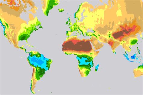 World Annual Precipitation Map Cherye Bette Ann