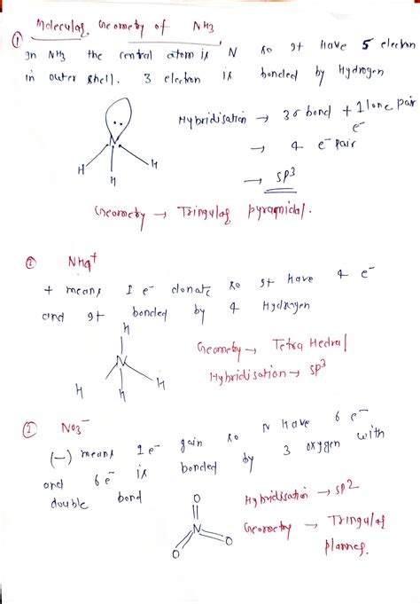 [solved] 1 Draw The Molecular Geometry Of Nh3 Do It Step By Step And Course Hero