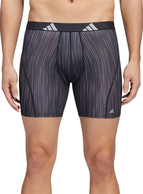 Adidas Men S Sport Performance Mesh Boxer Briefs 3 Pack Black Wave Print Xl