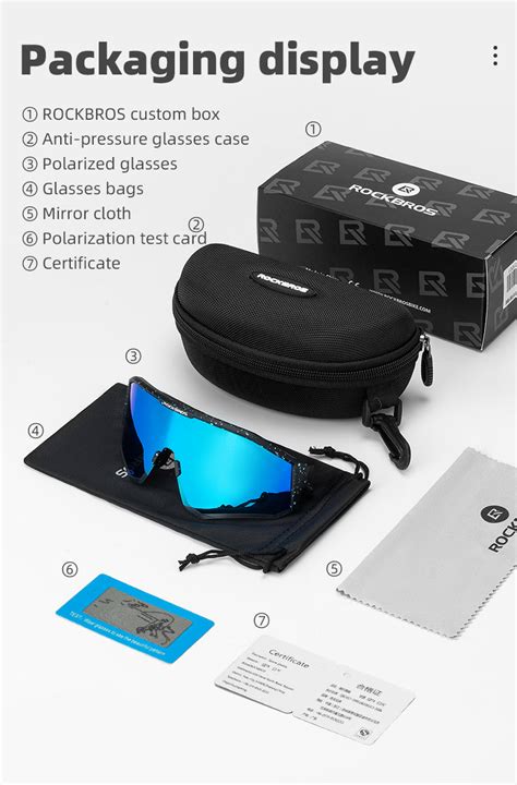 Rockbros Sports Polarized Sunglasses For Men Women Uv400 Protection Su