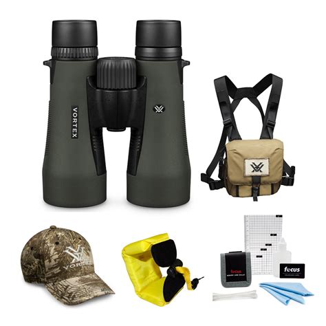 Vortex 12x50 Diamondback Roof Prism Binoculars With Glasspak Harness Case Bundle