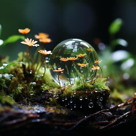 Premium AI Image | Microcosm 4K Macro Moss Underwater