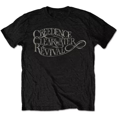 BASIC Creedence Clearwater Revival Logo S 5Xl Black Unisex Comfort Tee