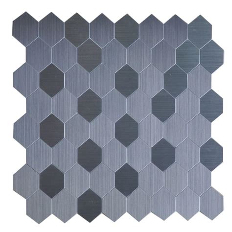 Instant Mosaic Honeycomb 12 In X 12 In X 5 Mm Peel And Stick Brushed