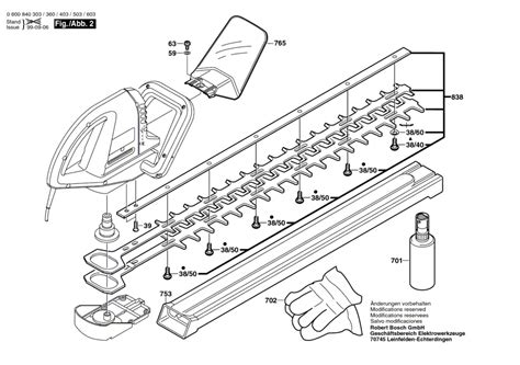 Bosch 0 600 840 503 Ahs 600-34 Hedge Trimmer 230 V / Eu Spare Parts ...
