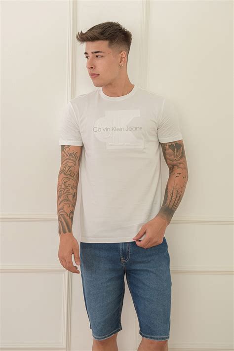 Camiseta Mc Calvin Klein Jeans Preto Comprar Online Pir Mide Center