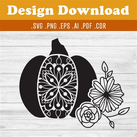 Mandala Pumpkin SVG Design Instant Download