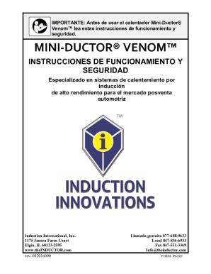 Fillable Online Mini Ductor Venom Mdv User Manual Spanish Fax Email