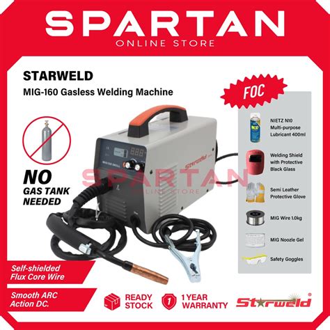 STARWELD Gasless Welding Machine MIG 160 Metal Steel MIG Welder Mesin