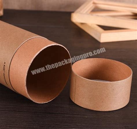 China Custom Beautiful Design Kraft Brown Round Cylinder Small