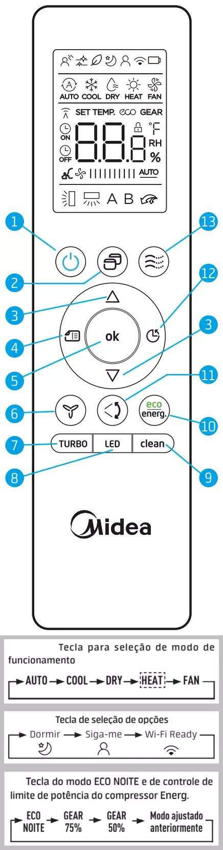 Como Usar Ar Condicionado Split Springer Midea Airstill Parte 2