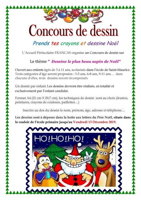 Concours de dessin de Noël Ecole du Bié