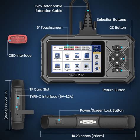 Mucar Cde Pro Obd Scanner Diagnostic Scan Tool Full Obdii Car Code