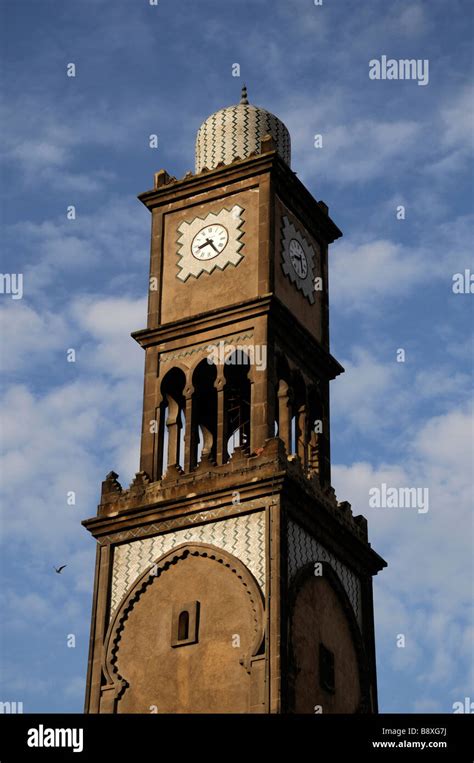 Clock Tower In The Old Medina Market Place Des Nations Unies Casablanca