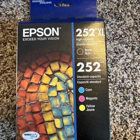 4 Pack Epson Genuine 252xl Black And 252 Color Ink Retail Box Wf 7710 Wf 7720 Ebay