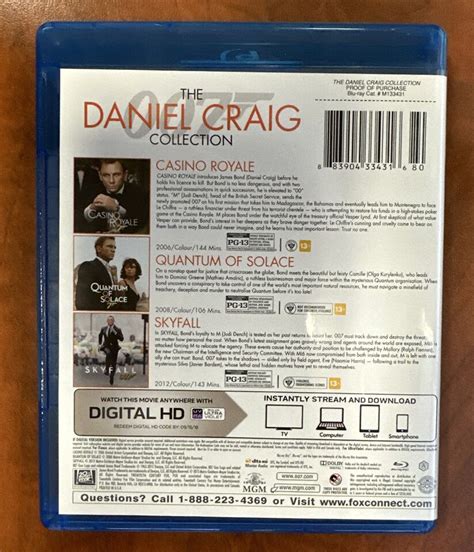 James Bond The Daniel Craig Collection Blu Ray No Digital Or