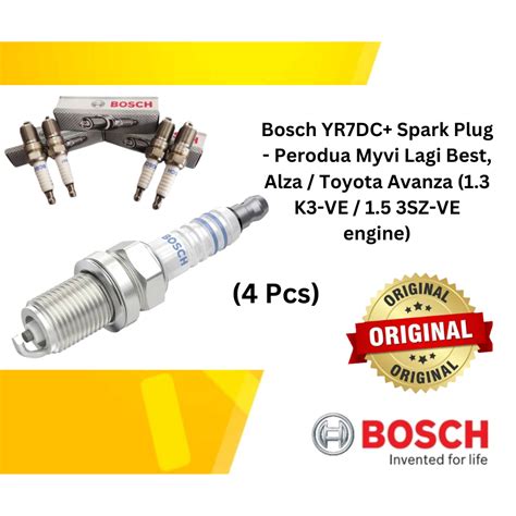 Pcs Bosch Yr Dc Spark Plug Perodua Myvi Lagi Best Alza Toyota