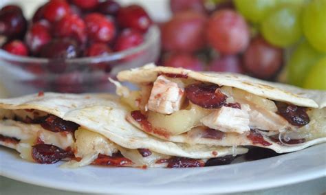 Turkey Brie And Cranberry Chutney Quesadillas