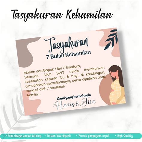 Jual Stiker Label Tasyakuran • Tasyakuran Kehamilan • Stiker Nasi Kotak • 4 Bulanan • 7 Bulanan