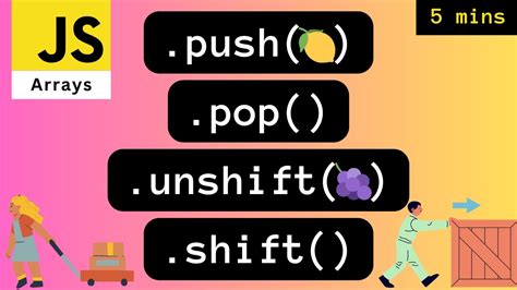 JS Array Push Pop Unshift Shift YouTube