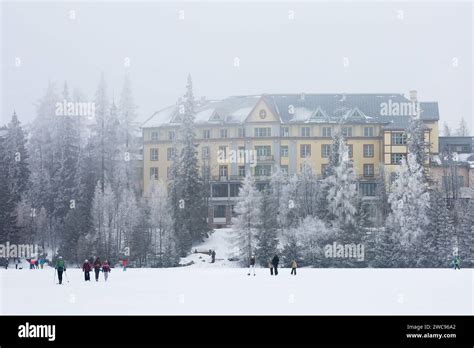 Strbske Pleso Slovakia 8th Apr 2023 View Of The Grand Hotel