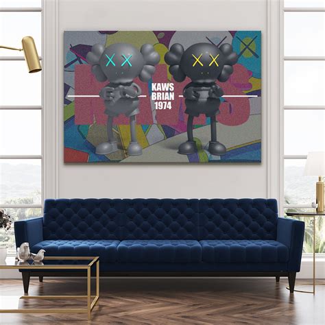 KAWS Original Canvas Print Modern Wall Art Kaws Modern wall | Etsy