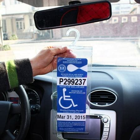 2 PCS Handicap Parking Permit Placard Holder - Disabled Parking Placard ...