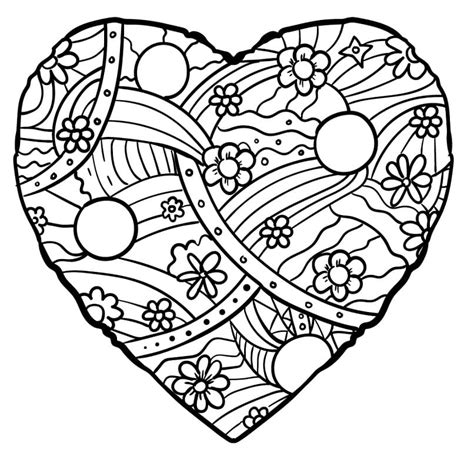 Disegno Di Cuore Gigante Da Colorare Coloring Pages Nature Memorial