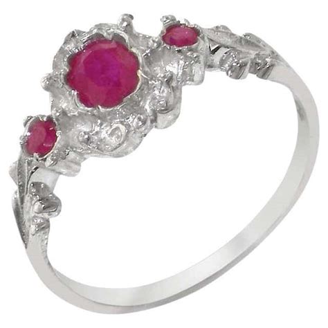 Customizable Sterling Silver Natural Ruby And Pearl Victorian Trilogy