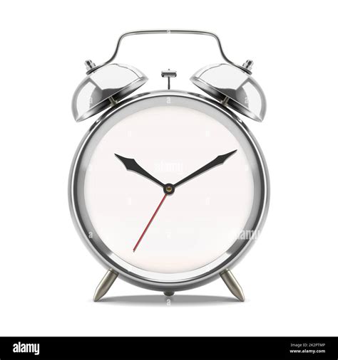 Realistic Alarm Clock Isolated On White Background Stock Photo Alamy