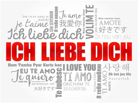 Ich Liebe Dich Ich Liebe Dich In Der Deutschen Wortwolke Stock