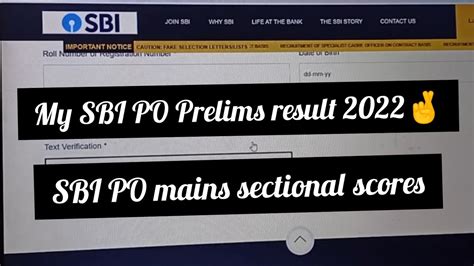 My Sbi Po Prelims Result🤞 Sbi Po Mains Sectional Scores Sbi Ibps