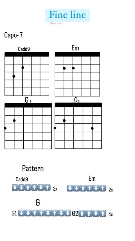 Harry styles fine line guitar chords easy beginners original | Gitaar ...