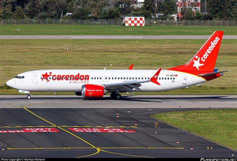 TC MKS Corendon Airlines Boeing 737 8 MAX Photo By Markus Altmann ID