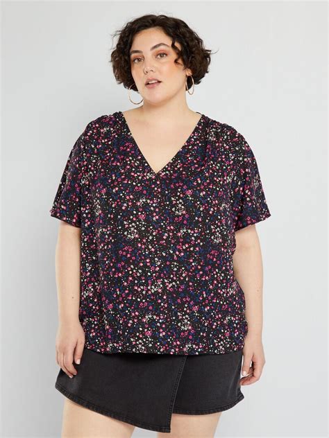 Blusa Vaporosa Con Escote De Pico NEGRO Kiabi 15 00