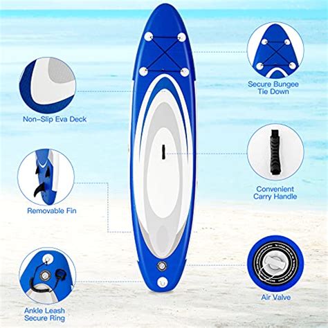 Goplus Tabla De Paddle Surf Inflable Tabla De Sup Con Bolsa De