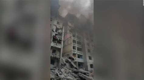 Video Graphic Footage Shows Aftermath Of Russian Strike In Chernihiv