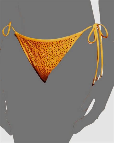 198 Cult Gaia Women S Orange Raven Embellished Bikini Bottom Swimwear