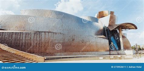 Bilbao Spain September Panoramic View Of Guggenheim Museum In