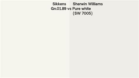 Sikkens Gn 01 89 Vs Sherwin Williams Pure White Sw 7005 Side By Side