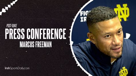 Notre Dame HC Marcus Freeman Post Duke NDFootball YouTube