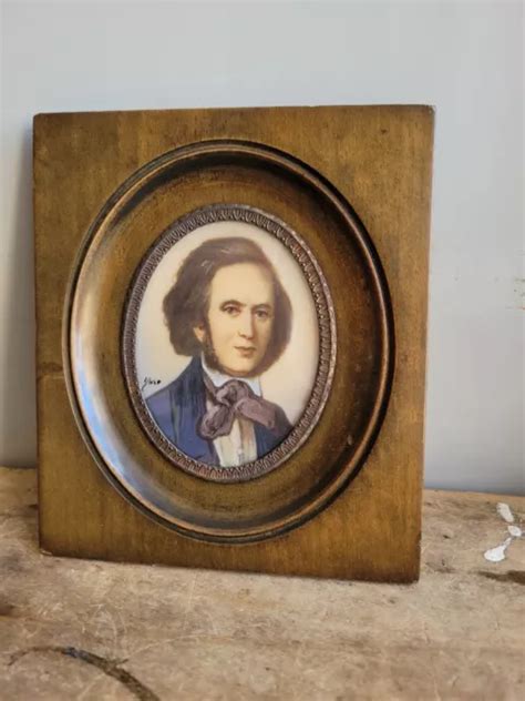 Ancienne Peinture Miniature Portrait F Lix Mendelssohn Sign Xix Xx