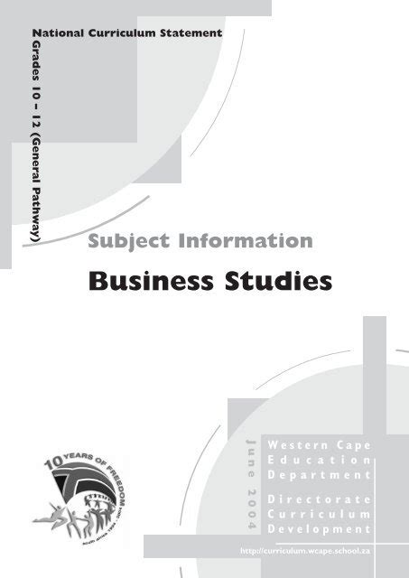 Business Studies - Curriculum Development