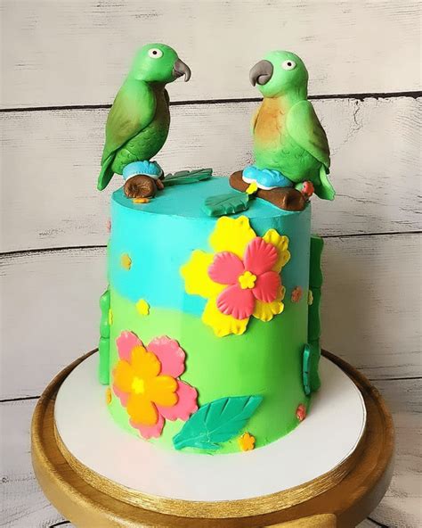 Parrot Birthday Cake Ideas Images Pictures