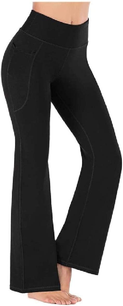 N P Damen Sporthose Mit Weitem Bein Hohe Taille Stretch Bandage